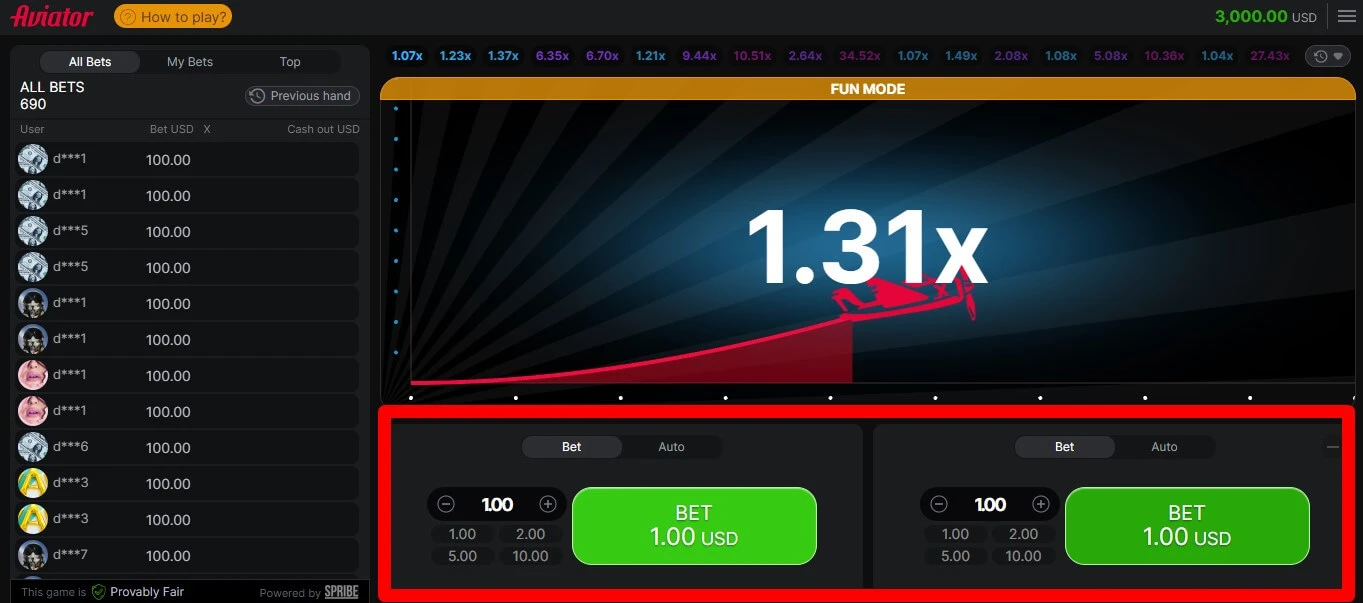 авиатор ставки